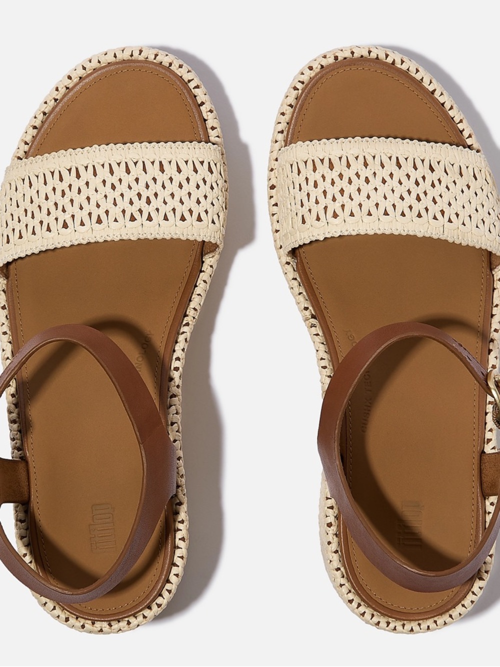 Fitflop Woven Sandals with Ankle Strap sz 8